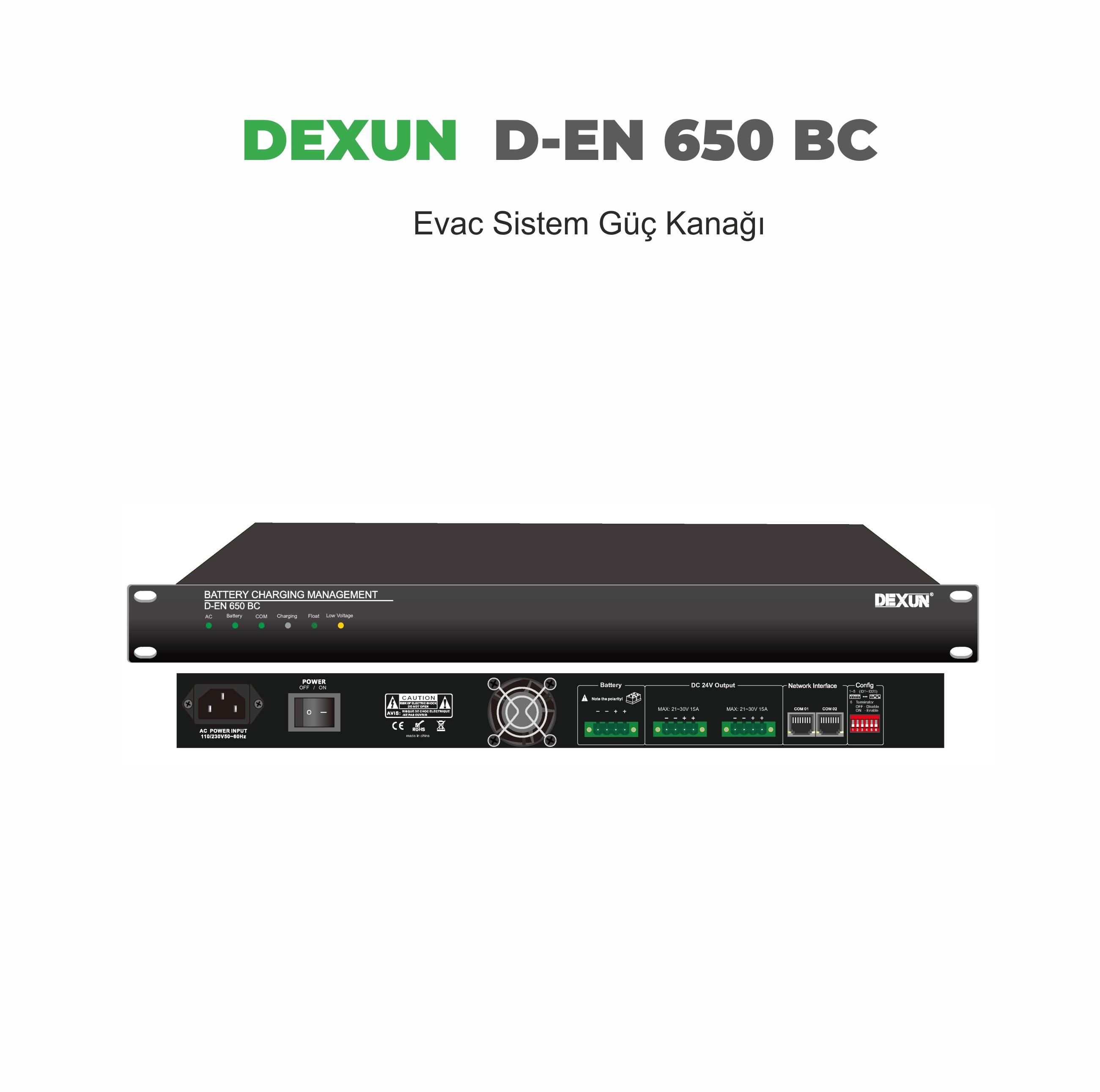 Dexun D-EN 650 BC EN54 EVAC SİSTEM GÜÇ KAYNAĞI