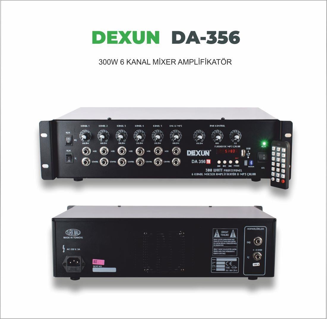 Dexun DA-356 300W 6 KANAL MONO MİKSER AMPLİFİKATÖR