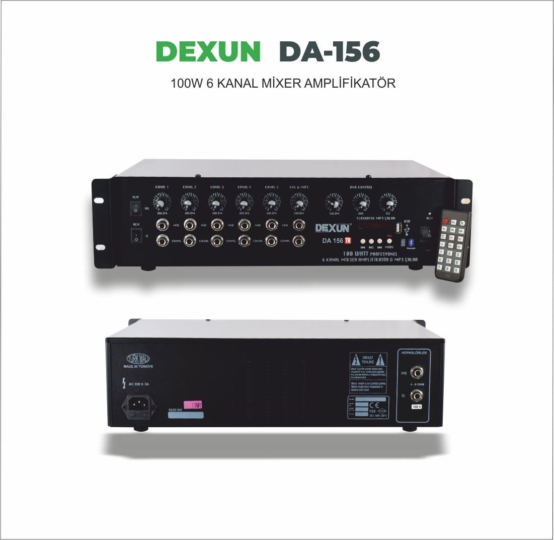 Dexun DA-156 100W 6 KANAL MONO MİKSER AMPLİFİKATÖR
