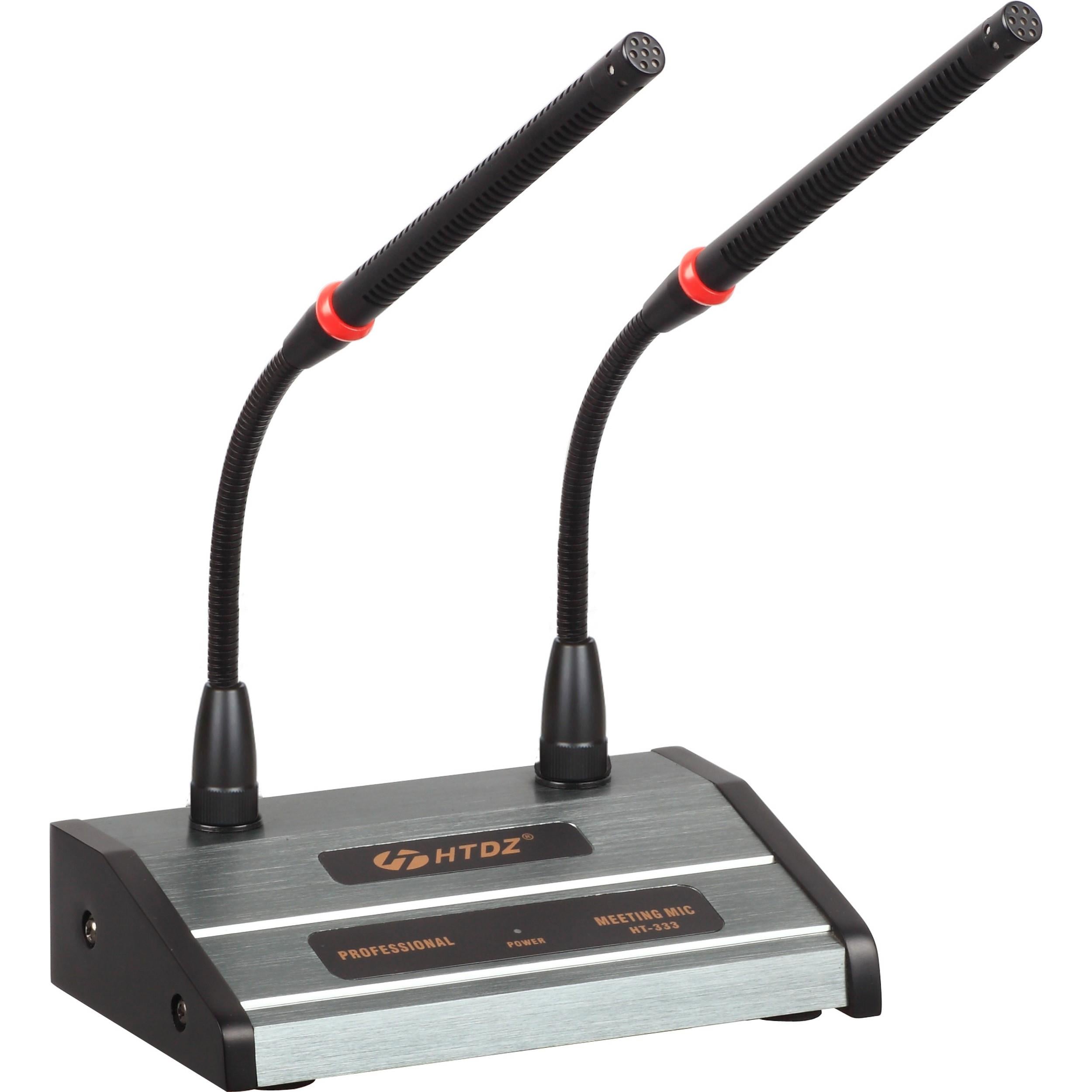 HTDZ HT-333 31CM MASA TİPİ İKİLİ KÜRSÜ MİKROFON