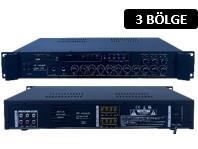 KLANGTECH ZMA-320 200W-4Ω/100V 3 BÖLGE AMFİ