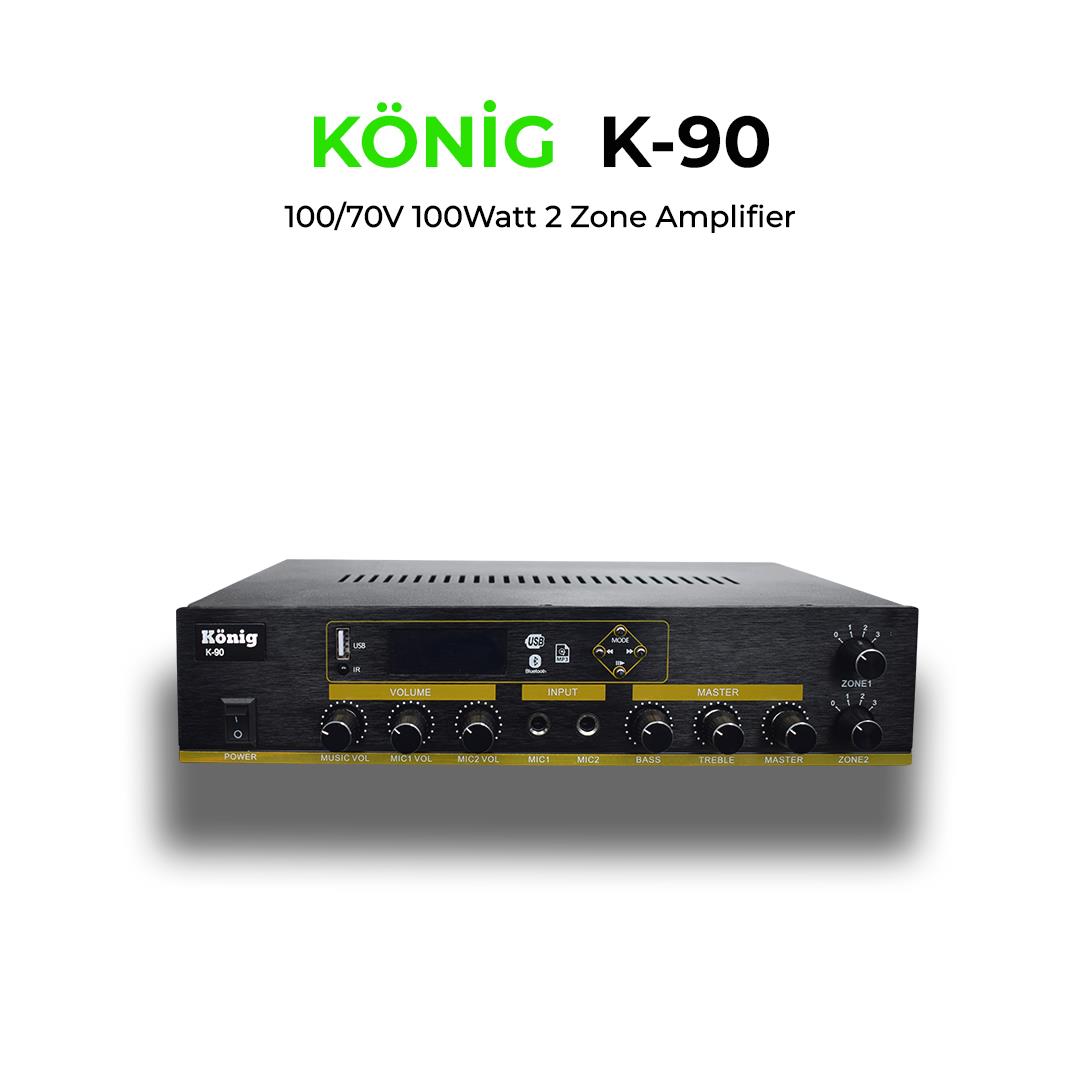 König K-90 100W 2 BÖLGE AMFİ