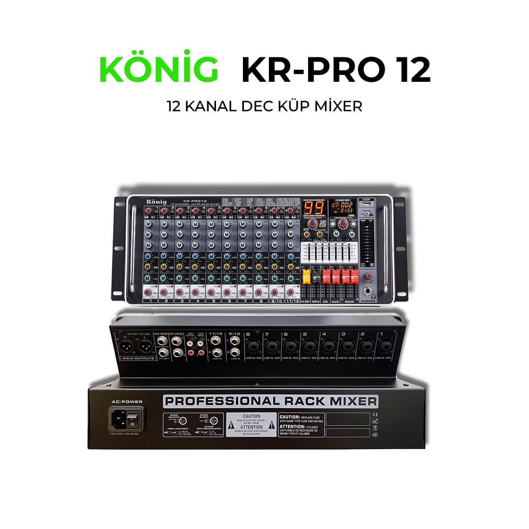 König KR–PRO12 12 KANAL DEC KÜP MİKSER