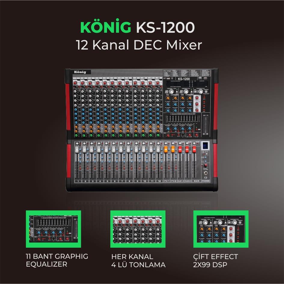 König KS–1200 12 KANAL DEC MİKSER
