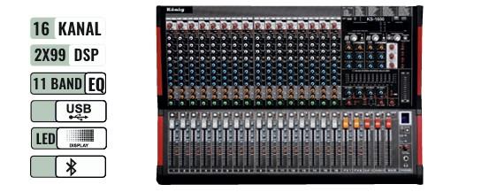 KÖNİG KS-1600 16 KANAL DECK MİKSER