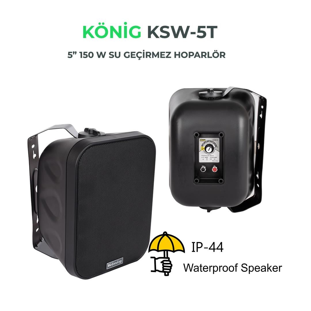 König KSW–5T 150W 5” 2 YOLLU IP44 DUVAR HOPARLÖR