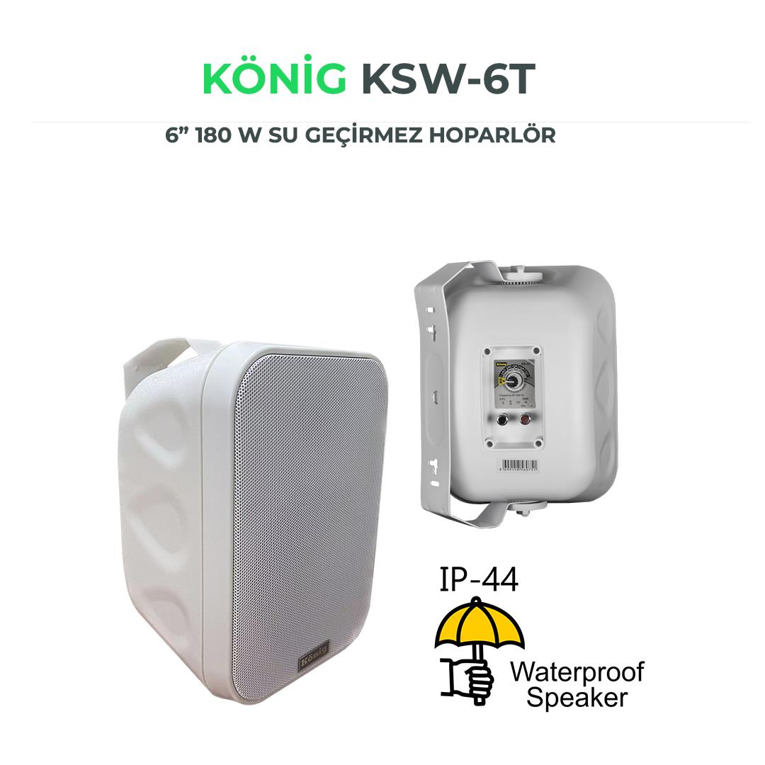 König KSW–6T 180W 6” 2 YOLLU IP44 DUVAR HOPARLÖR