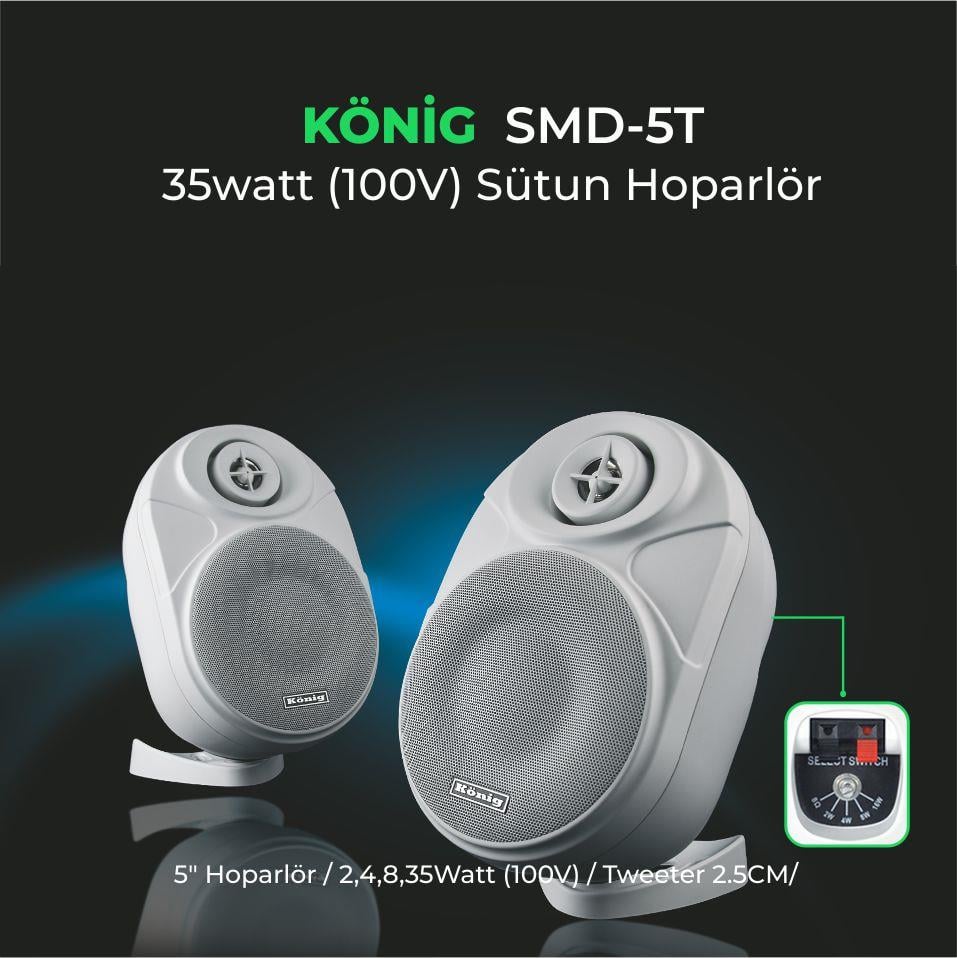 König SMD–5T  5” 2 YOLLU HAT TRAFOLU DUVAR HOPARLÖR