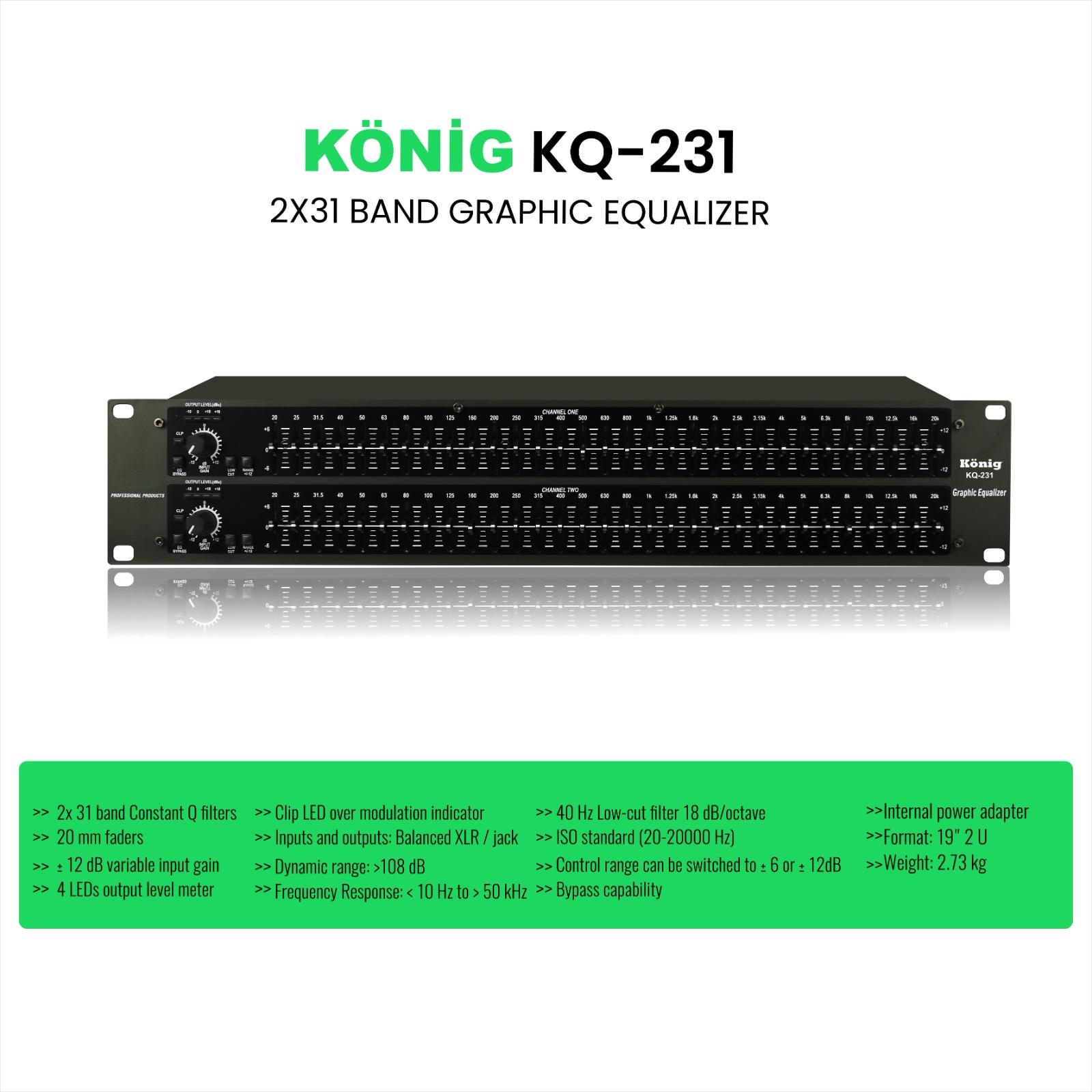 KÖNİG KQ-231 2x31 BANT EKOLAYZER