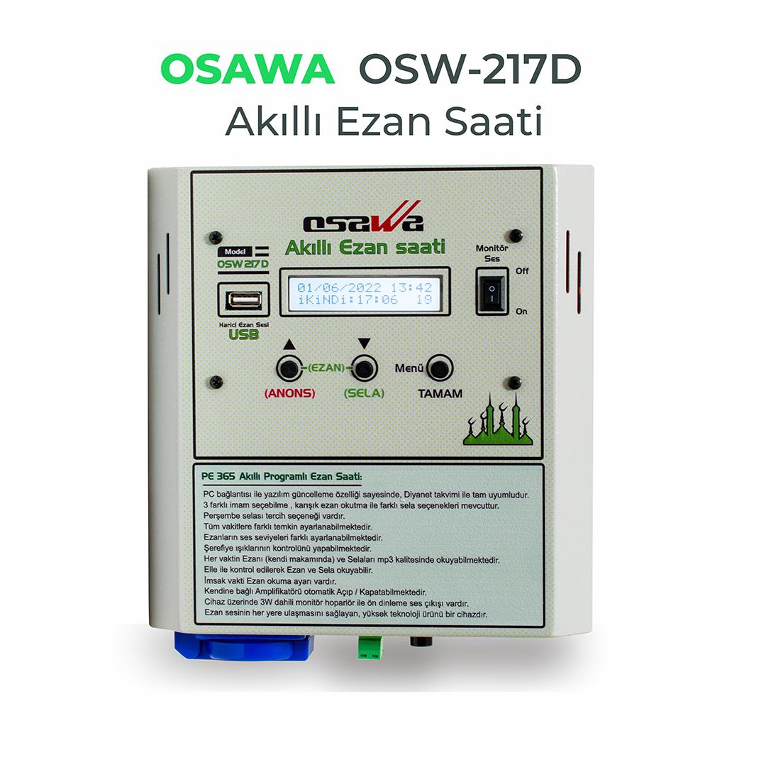 OSAWA OSW 217 AKILLI PROGRAM EZAN SAATİ