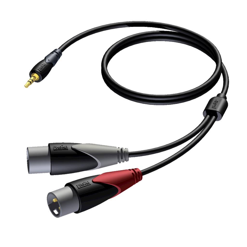 PROCAB CLA712/3 Çift erkek XLR'dan 3,5mm mini jaka 3 MT