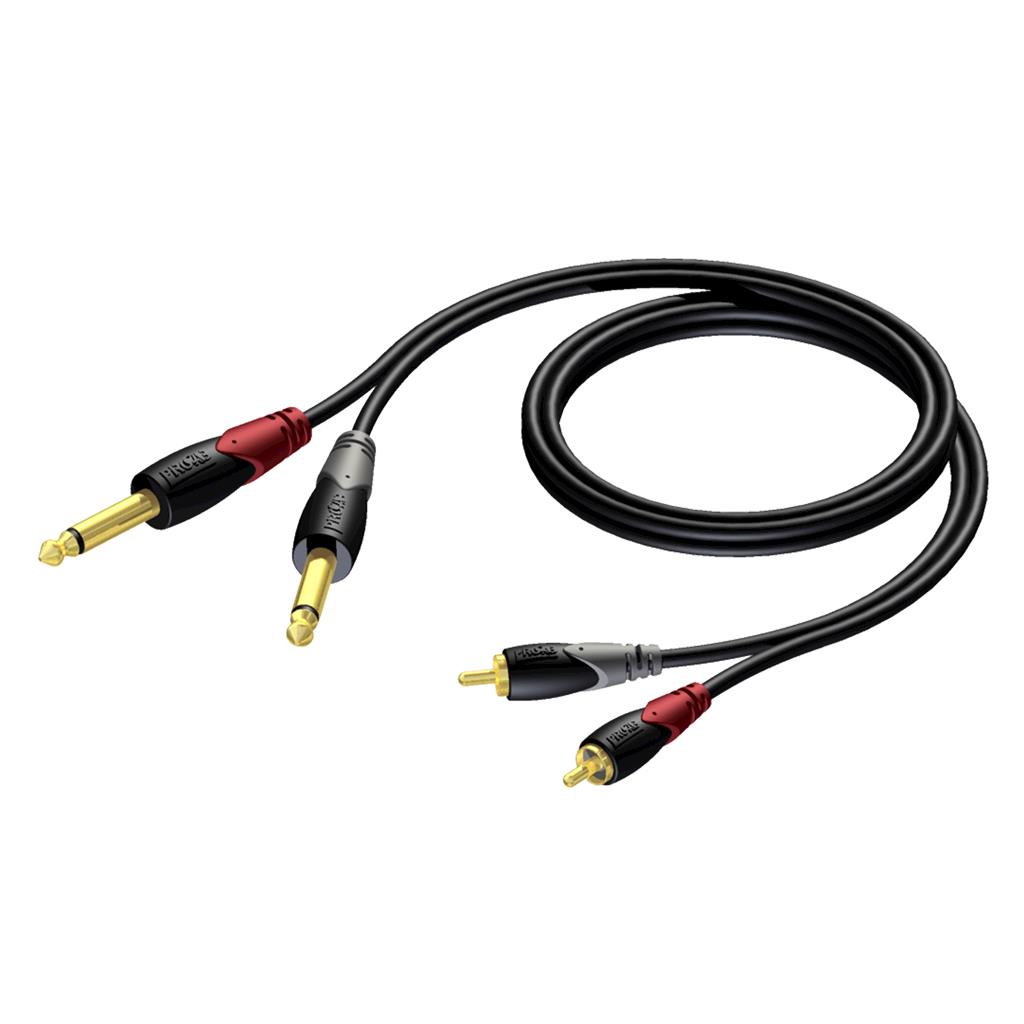 PROCAB CLA631/3 Çift mono 6,3mm jaktan çift RCA( tos) jaka 3 MT