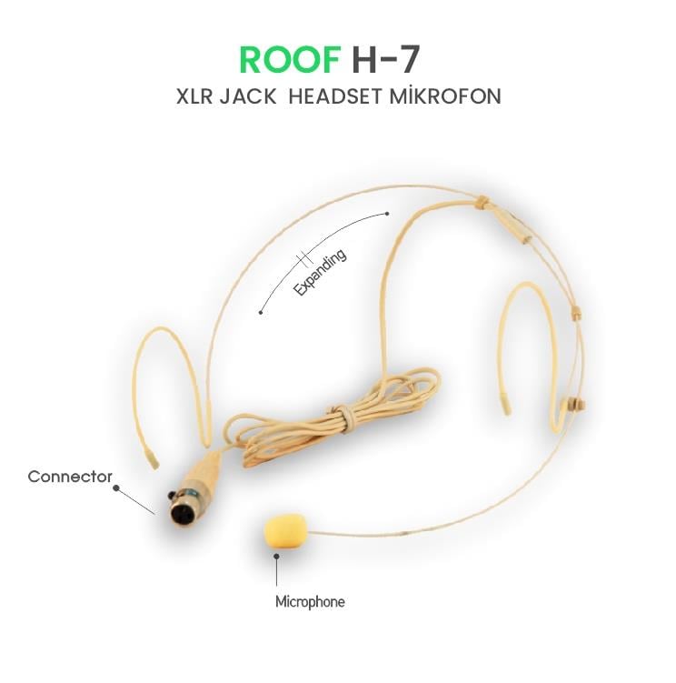Roof H-7 XLR JACK HEADSET MİKROFON