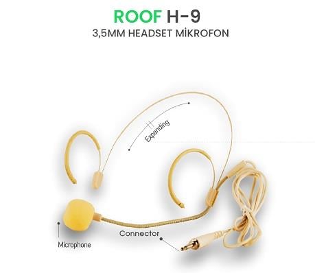 Roof H–9 3,5MM HEADSET MİKROFON