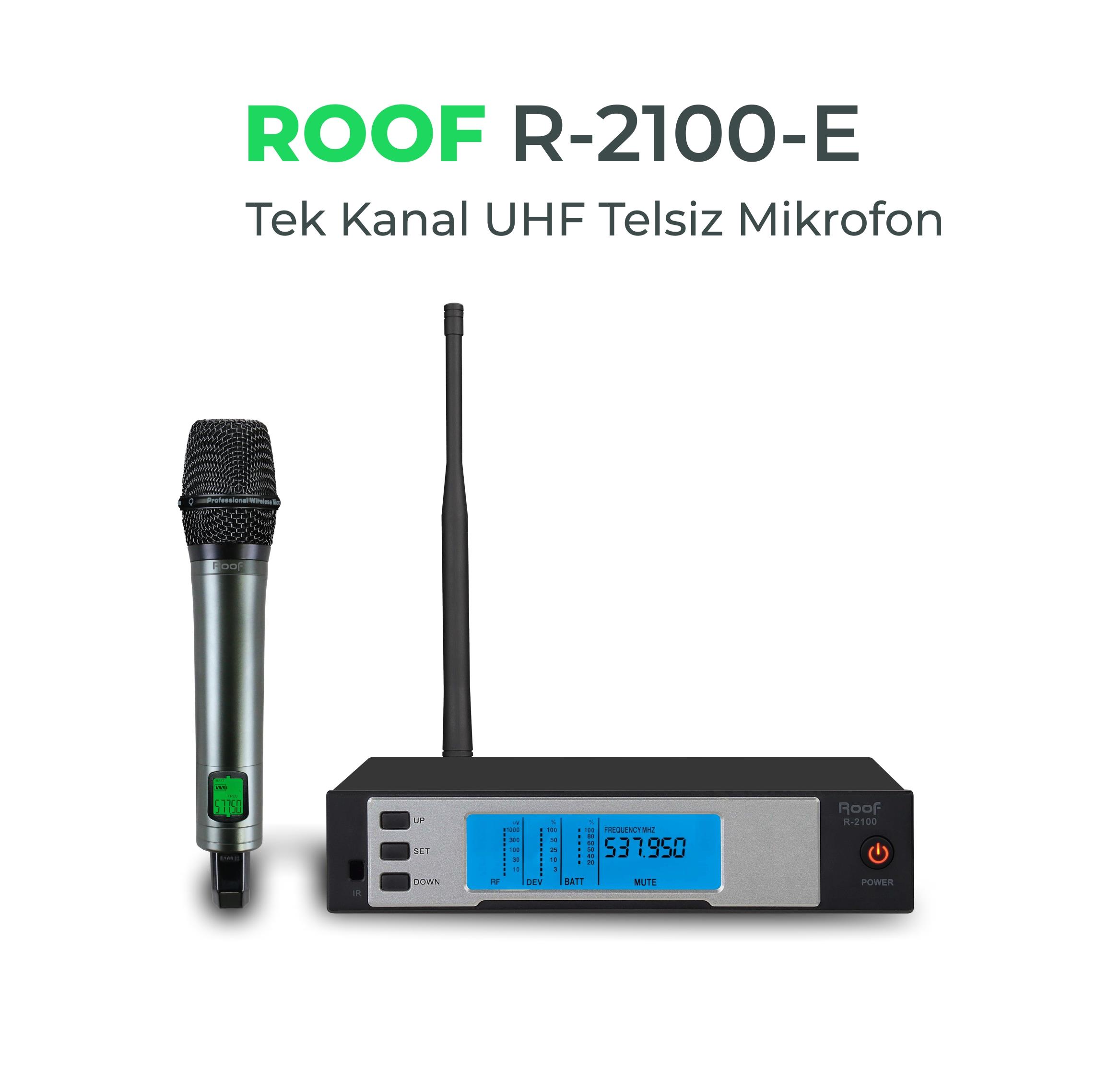 ROOF R-2100  TEK EL TELSİZ MİKROFON
