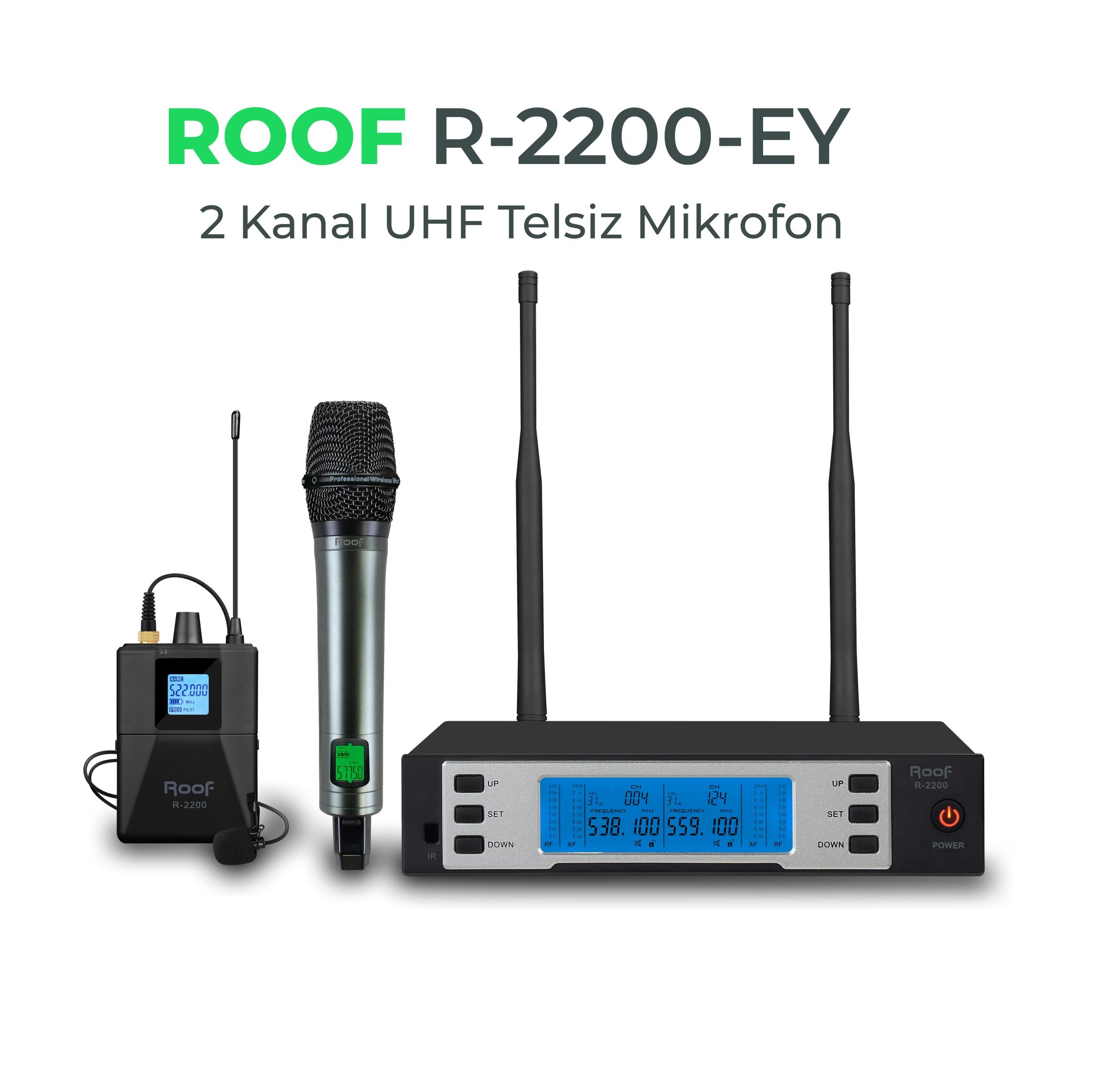 ROOF R-2200-EY EL-YAKA TELSİZ MİKROFON