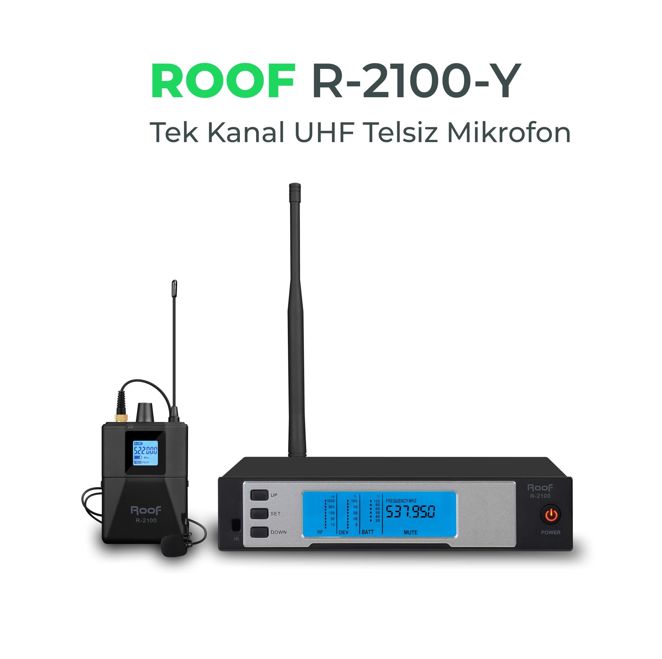 ROOF R-2100 YAKA TEK YAKA TELSİZ MİKROFON