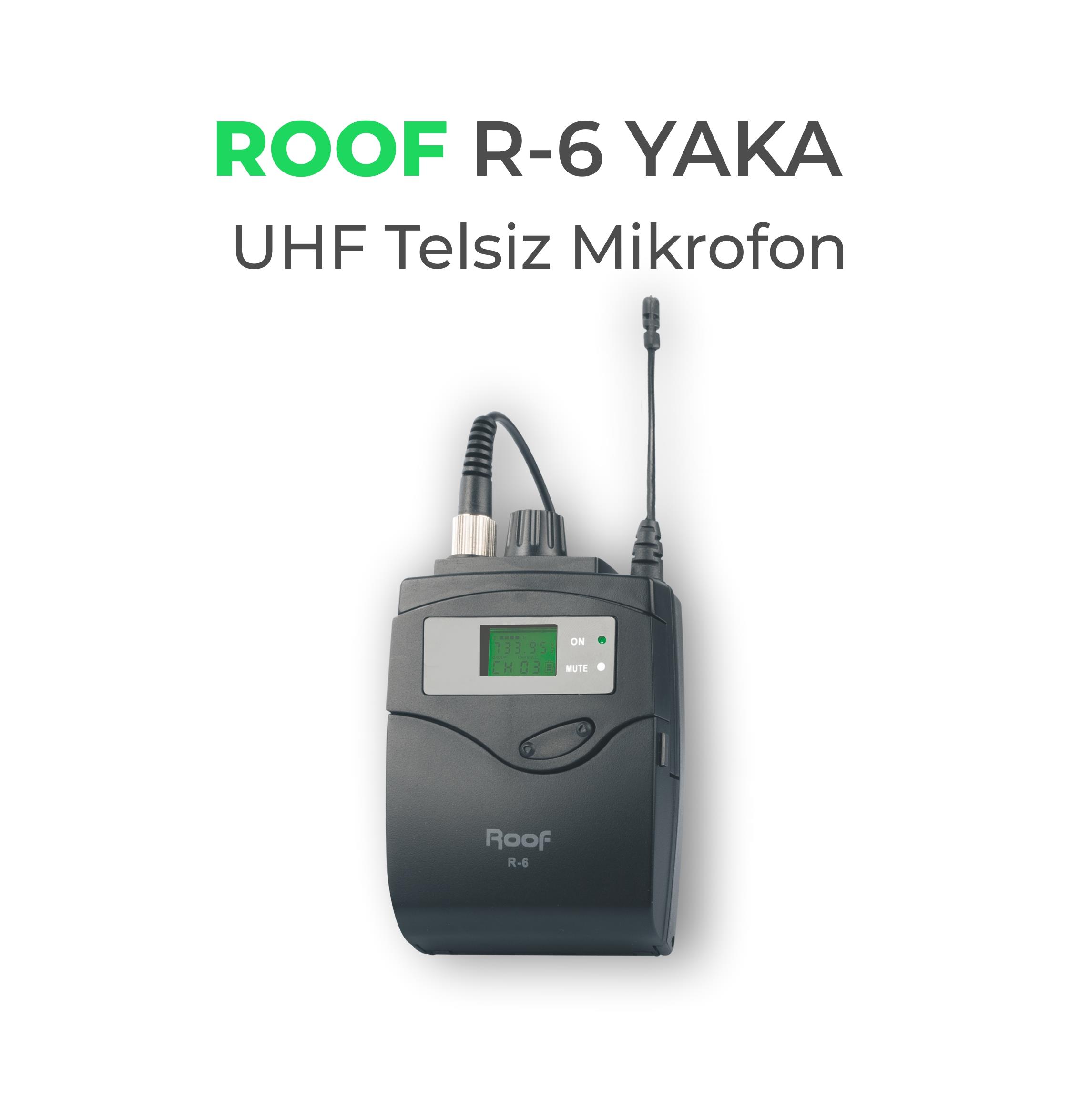 ROOF R-6 YAKA YEDEK YAKA TELSİZ MİKROFON