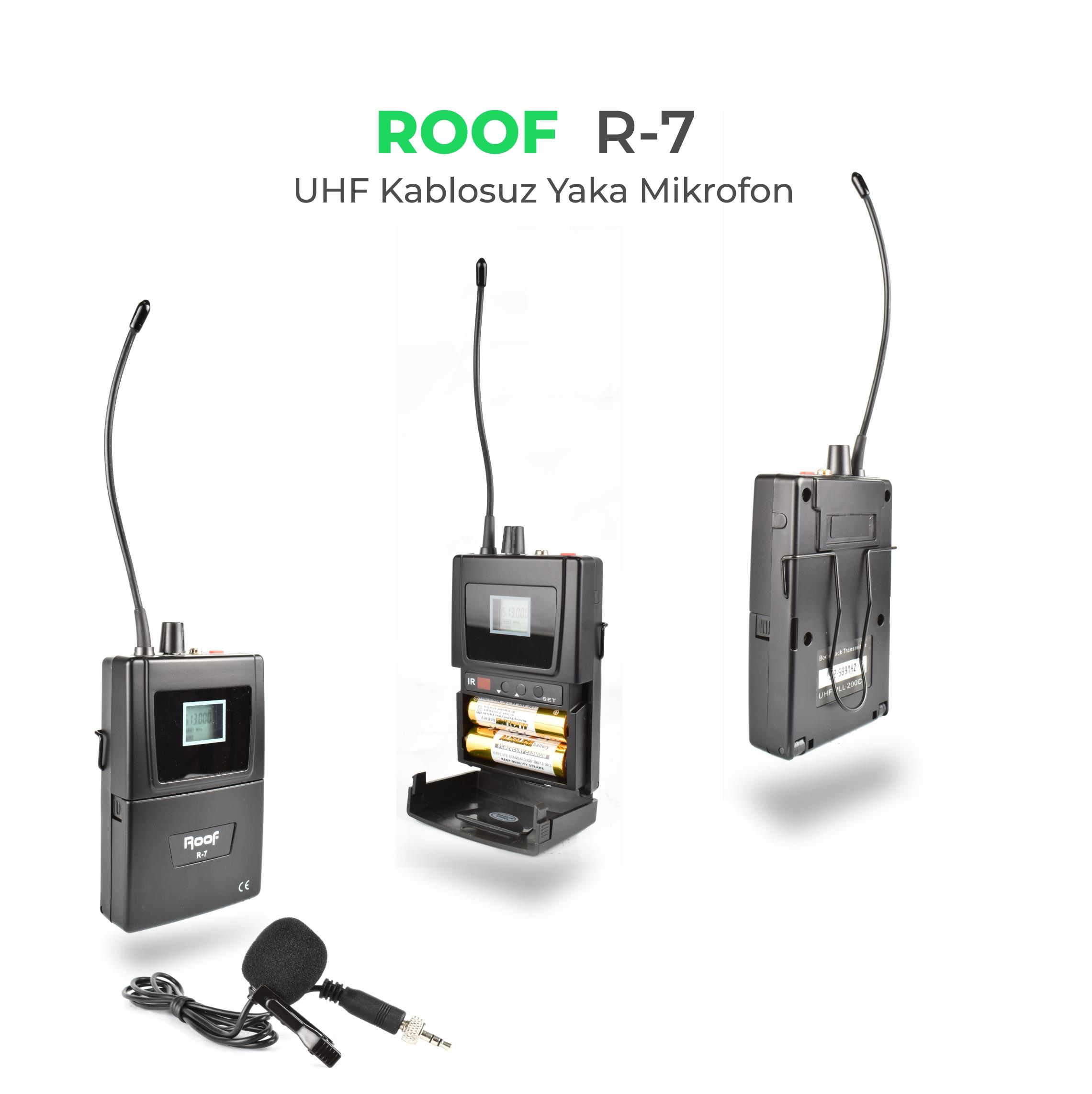 ROOF R-7 YEDEK YAKA TELSİZ MİKROFON