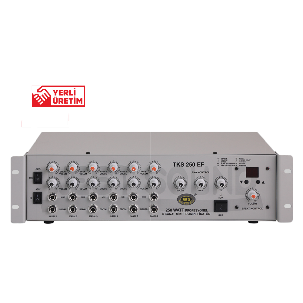 WEST SOUND TKS 250  EF 250W EFEKTLİ AMPLİFİKATÖR