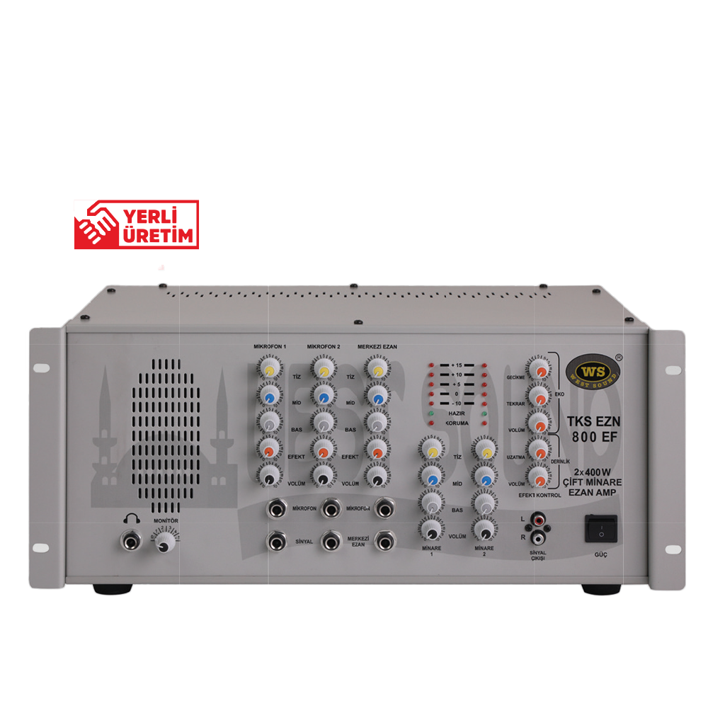 WEST SOUND TKS EZN 800 EF 2x400W EFEKTLİ AMPLİFİKATÖR
