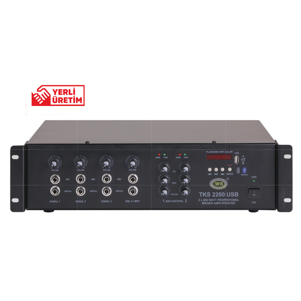 WEST SOUND TKS 2200 TR 2x200W/100V AMPLİFİKATÖR