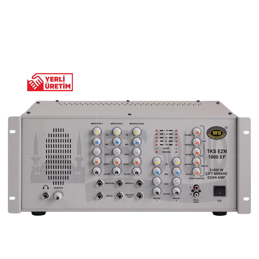 WEST SOUND TKS EZN 1000 EF 2x500W EFEKTLİ AMPLİFİKATÖR