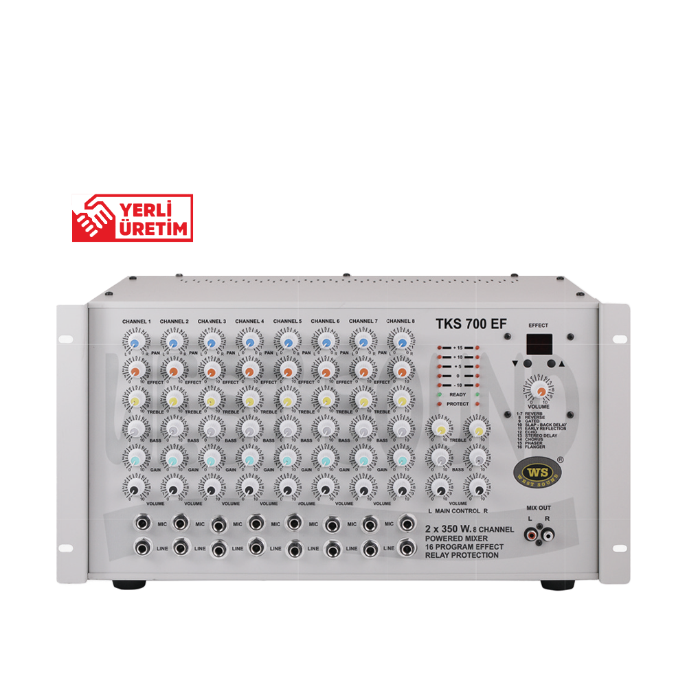 WEST SOUND TKS 700 EF 2x350W EFEKTLİ AMPLİFİKATÖR