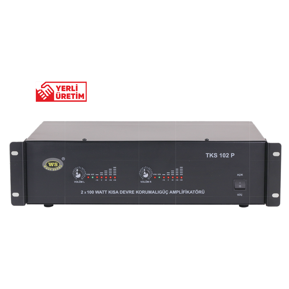 WEST SOUND TKS 102 P TR 2x100W/100V POWER AMPLİFİKATÖR