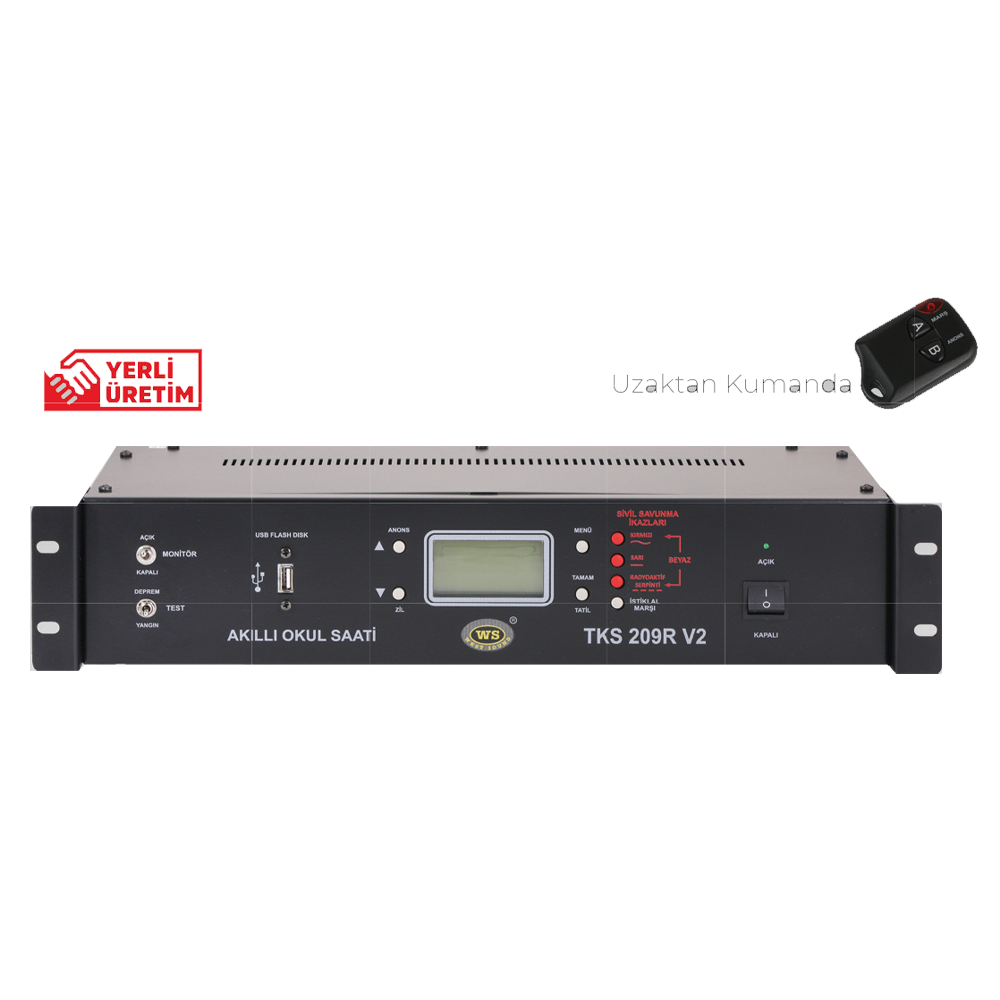  TKS 209 R V2 USB GİRİŞLİ AKILLI OKUL SAATİ