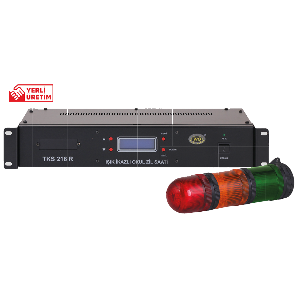 WEST SOUND TKS 218 R IŞIK İKAZLI OKUL ZİL SAATİ 
