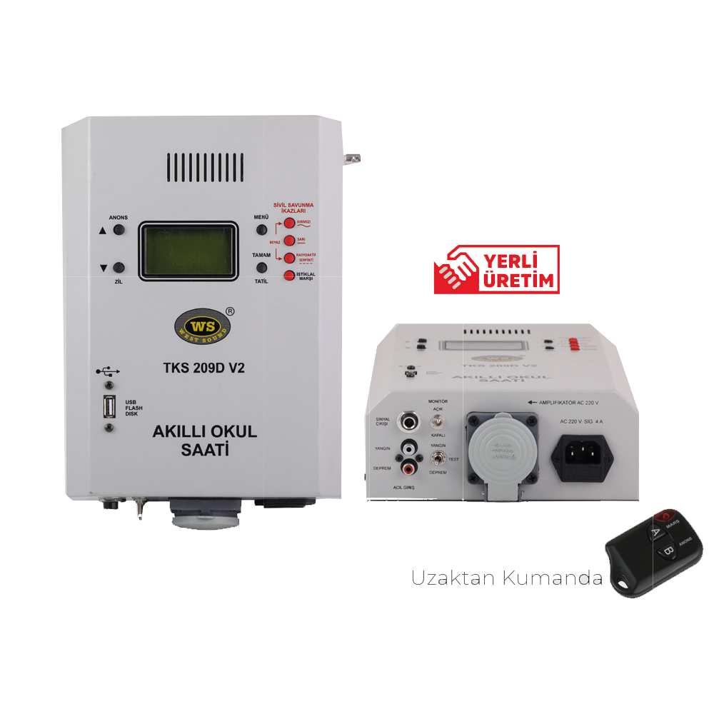 WEST SOUND TKS 209 D V2 USB GİRİŞLİ AKILLI OKUL SAATİ