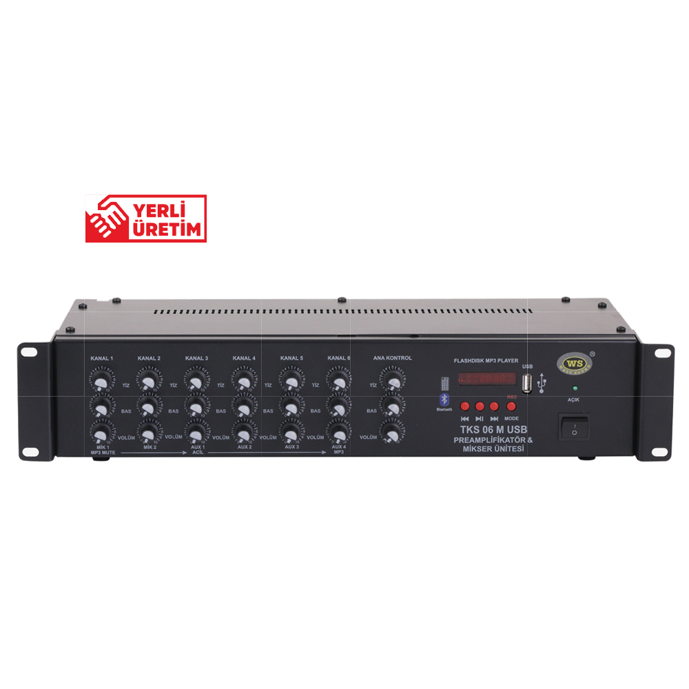 WEST SOUND TKS 06 USB 6 KANAL USBLİ PREAMPLİFİKATÖR 