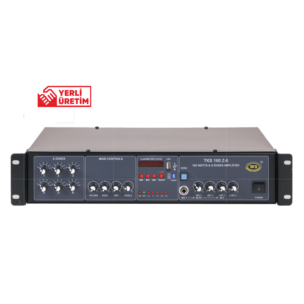 WEST SOUND TKS 340 Z-6 340W/100V 6 BÖLGELİ AMPLİFİKATÖR