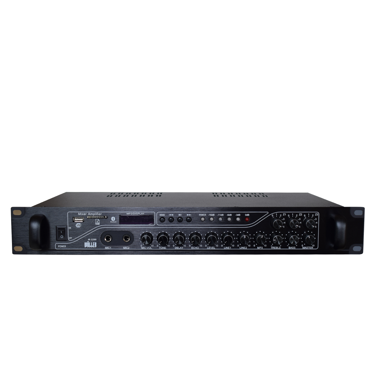 WÖLLER W-3200 3 BÖLGE 100V HAT TRAFOLU MİKSER AMPLİFİKATÖR