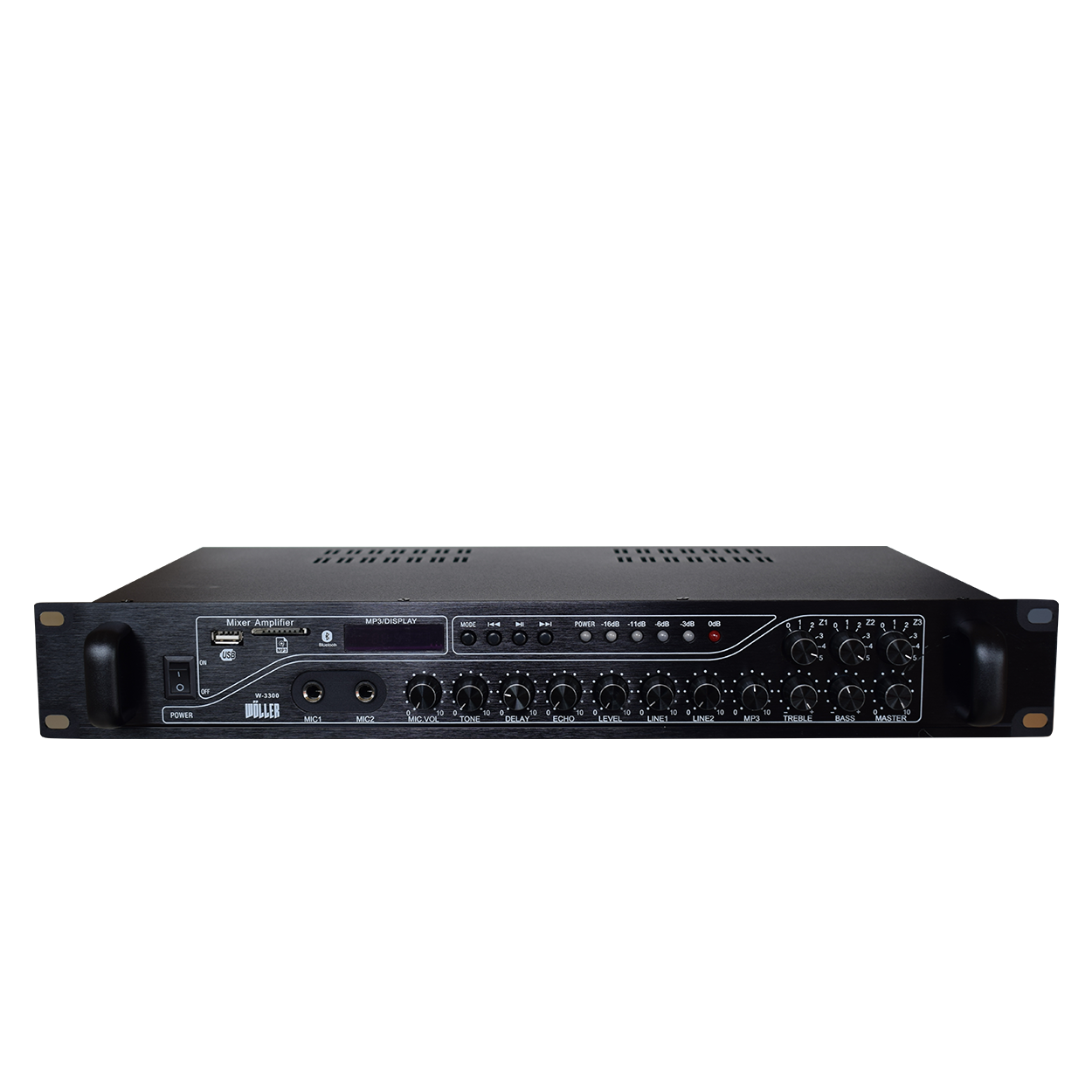 WÖLLER W-3300 300W 3 BÖLGE 100V HAT TRAFOLU MİKSER AMPLİFİKATÖR