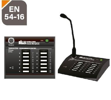 WÖLLER WPER-12RPM 12 BÖLGE EN54 ACİL ANONS MİKROFON ÜNİTESİ