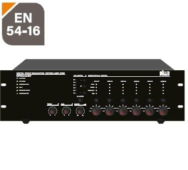 WÖLLER WPER-6250RT 6 BÖLGELİ 250 WATT EN54 ACİL ANONS MERKEZİ ÜNİTE ROUTER