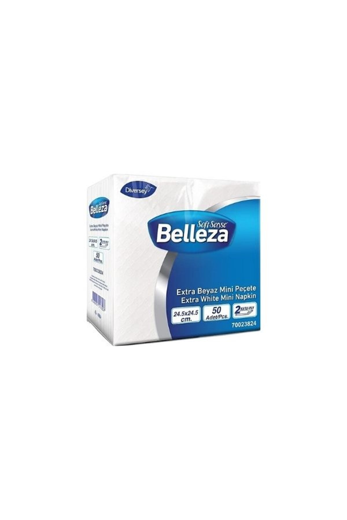 Belleza Extra Beyaz Mini Pçt 24,5X24,5 Cm 50X24PeçetelerDiversey