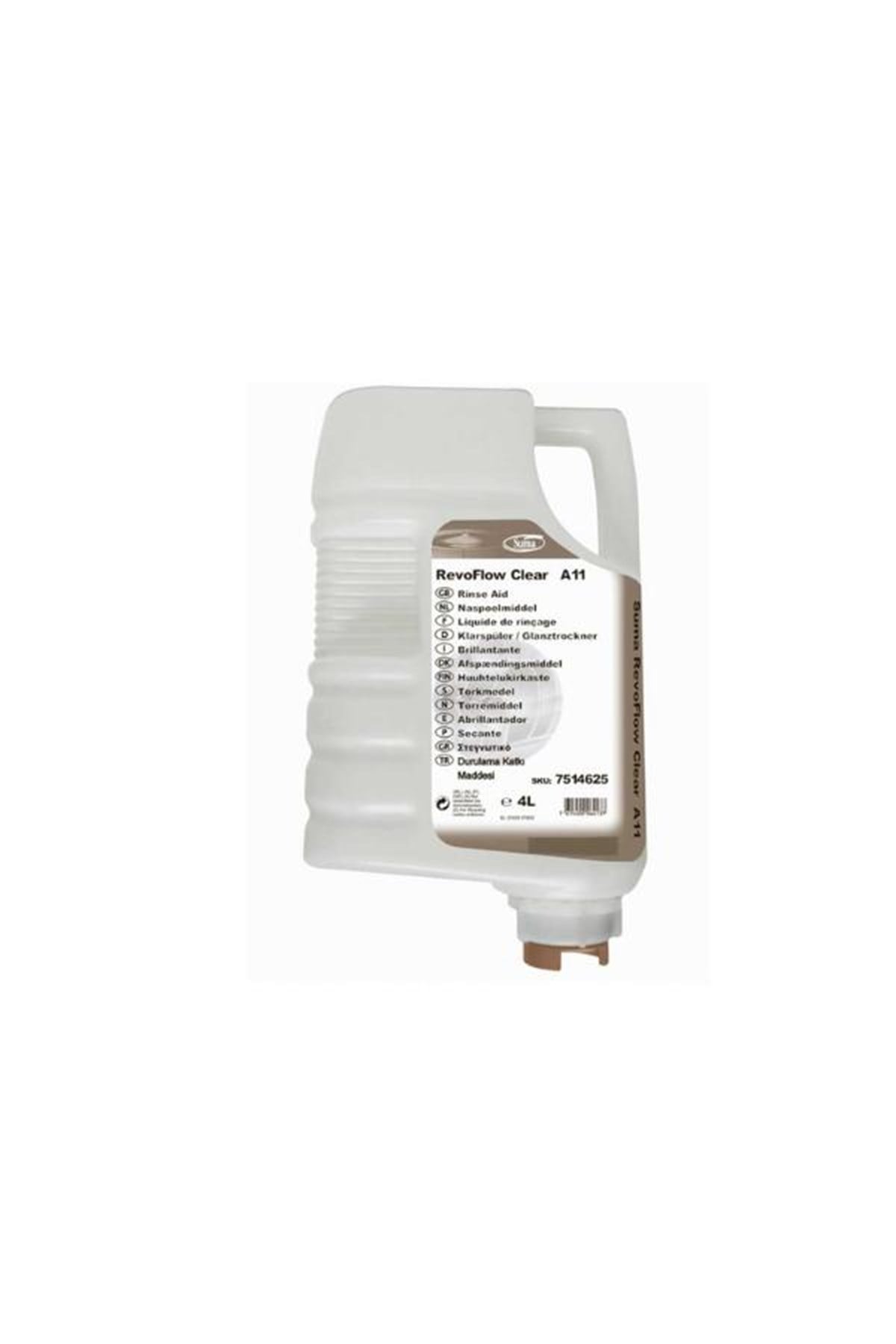 Suma Revoflow Clear A11 4 Litre Sanayi Tipi Durulama ÜrünüSanayi Tipi Bulaşık Makinesi Durulama ÜrünleriDiversey