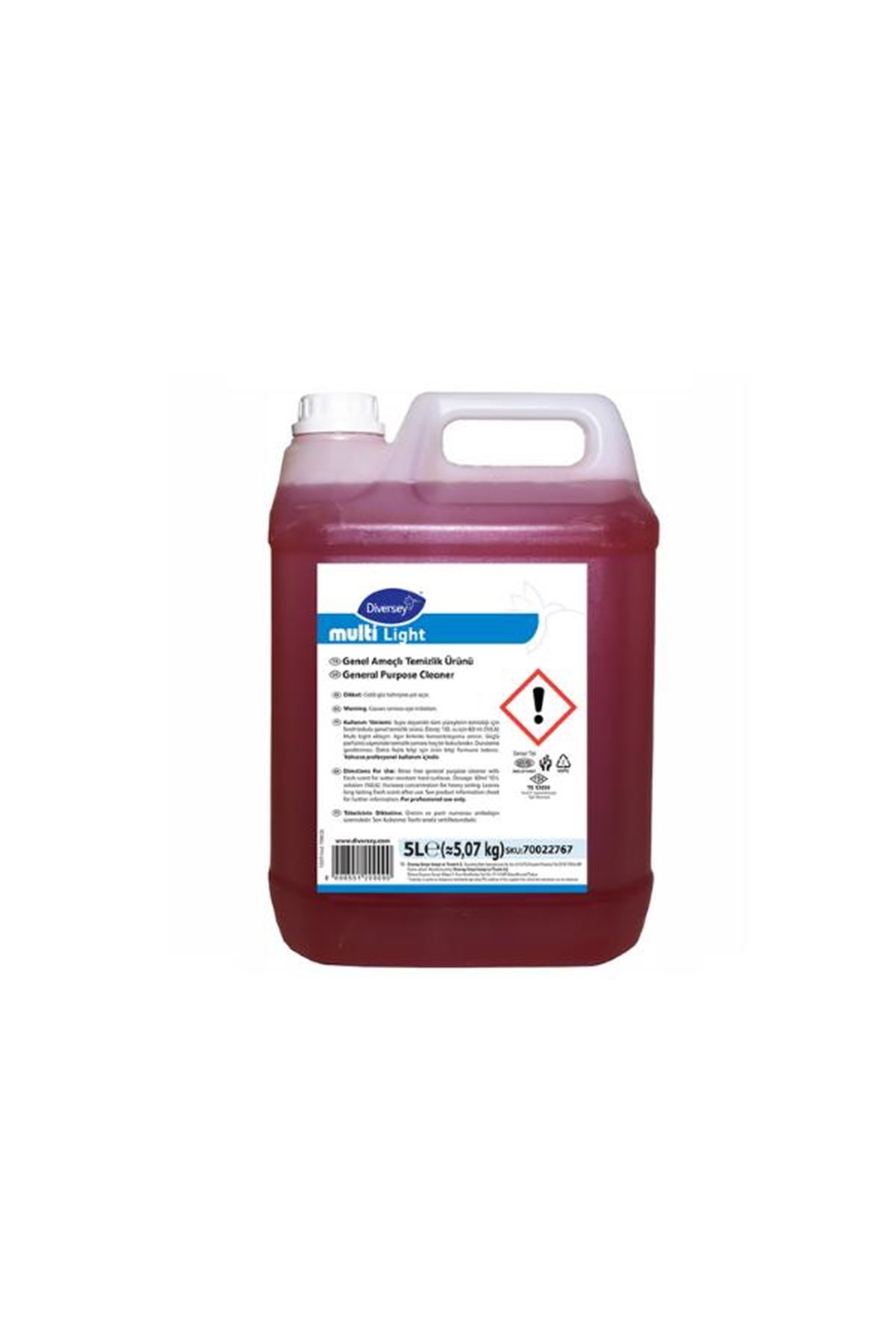 Multi Light 5 LitreMutfak Hijyeni Genel Temizlik ÜrünleriDiversey