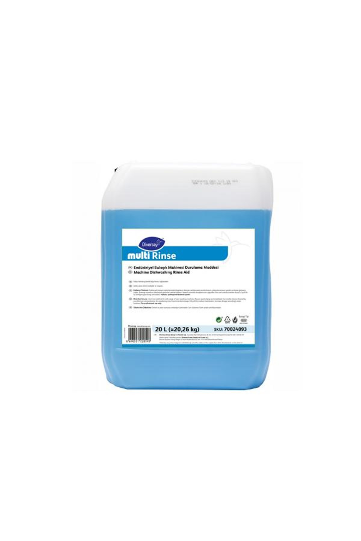 Multi Rinse 20 Litre Sanayi Tipi Bulaşık Durulama ÜrünüSanayi Tipi Bulaşık Makinesi Durulama ÜrünleriDiversey