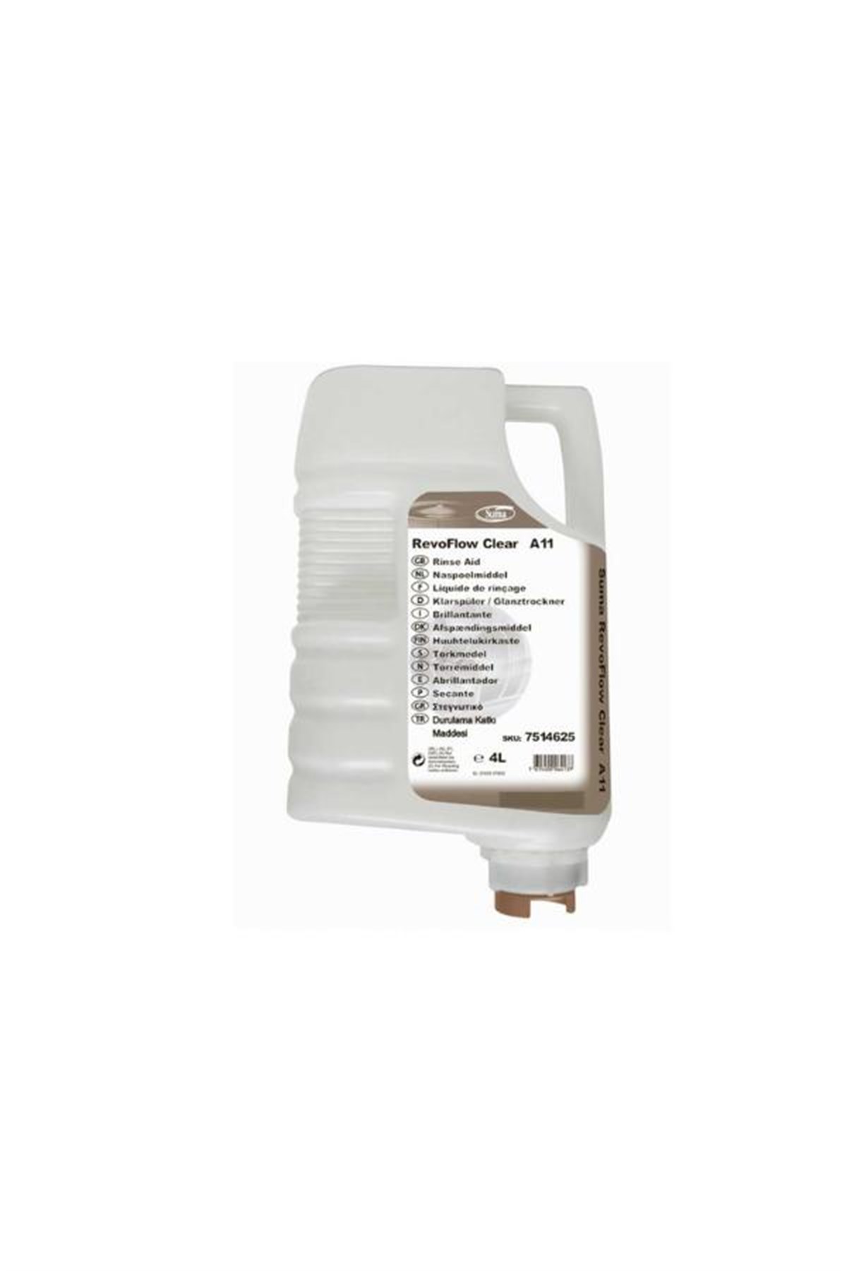 Suma Revoflow Clear A11 4 Litre Sanayi Tipi Durulama ÜrünüSanayi Tipi Bulaşık Makinesi Durulama ÜrünleriDiversey