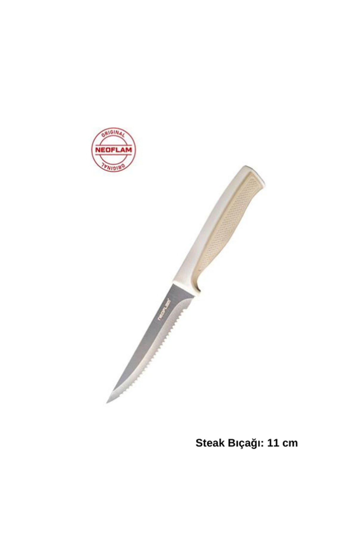 Fika Tırtıklı Steak Bıçağı 11cm.BejSofra BıçaklarıNeoflam