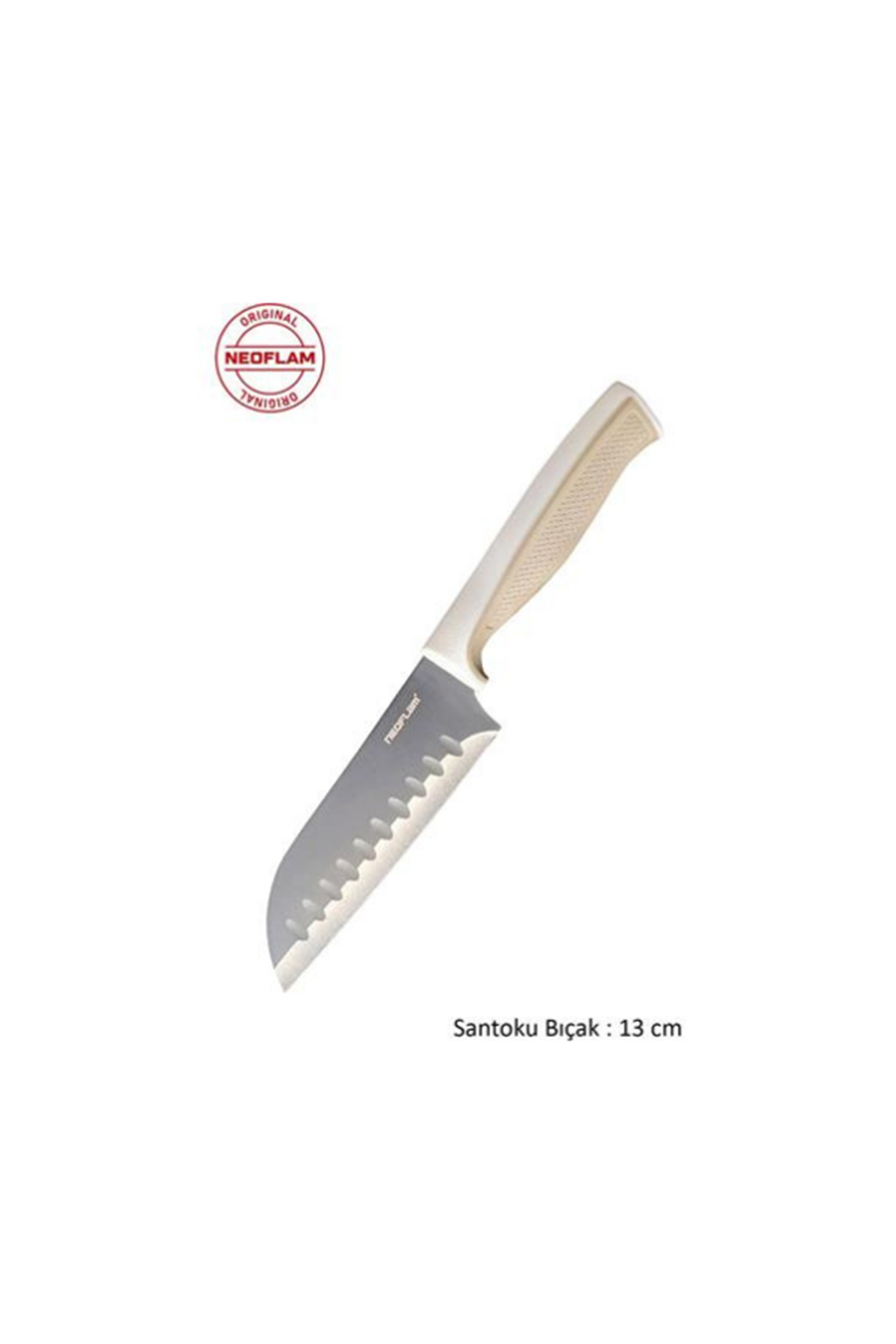 Fika Microban Santoku Bıçak 13cm. BejProfesyonel BıçaklarNeoflam