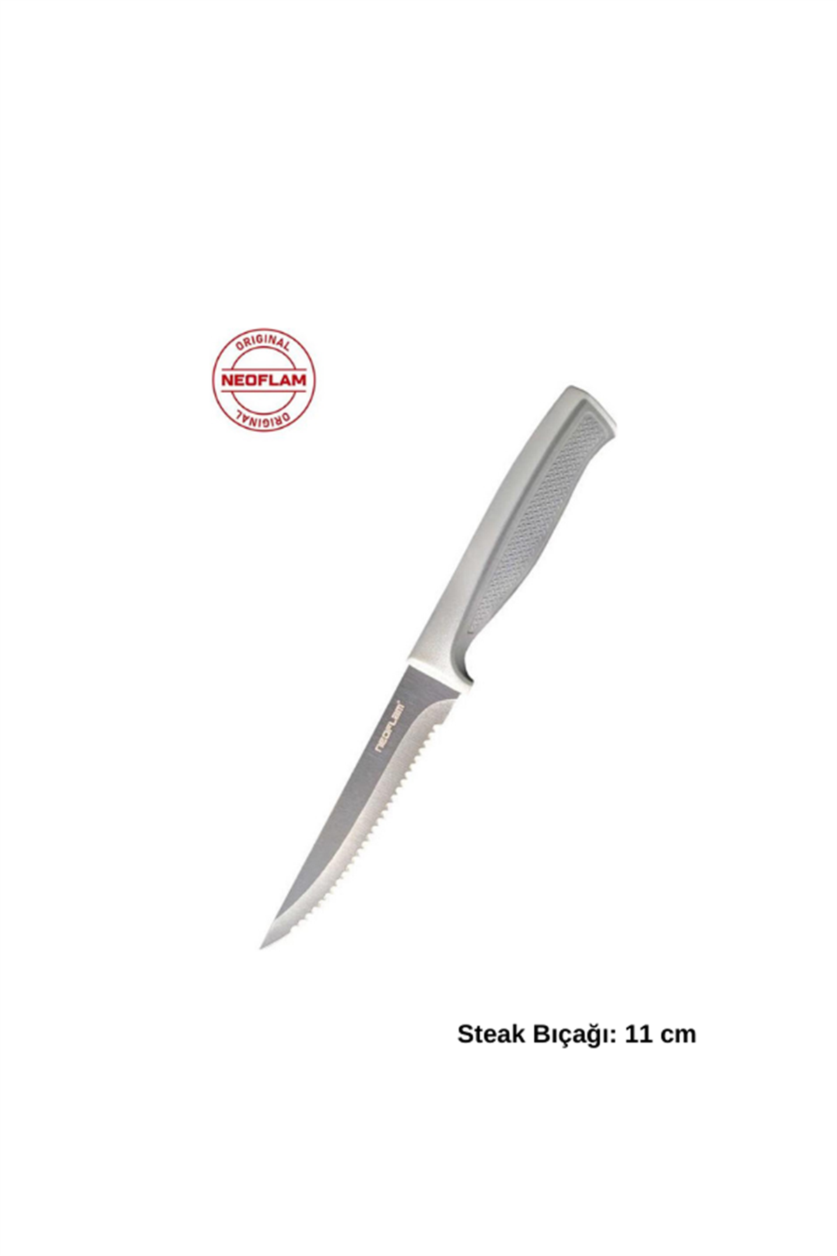 Fika Tırtıklı Steak Bıçağı 11cm.GriSofra BıçaklarıNeoflam