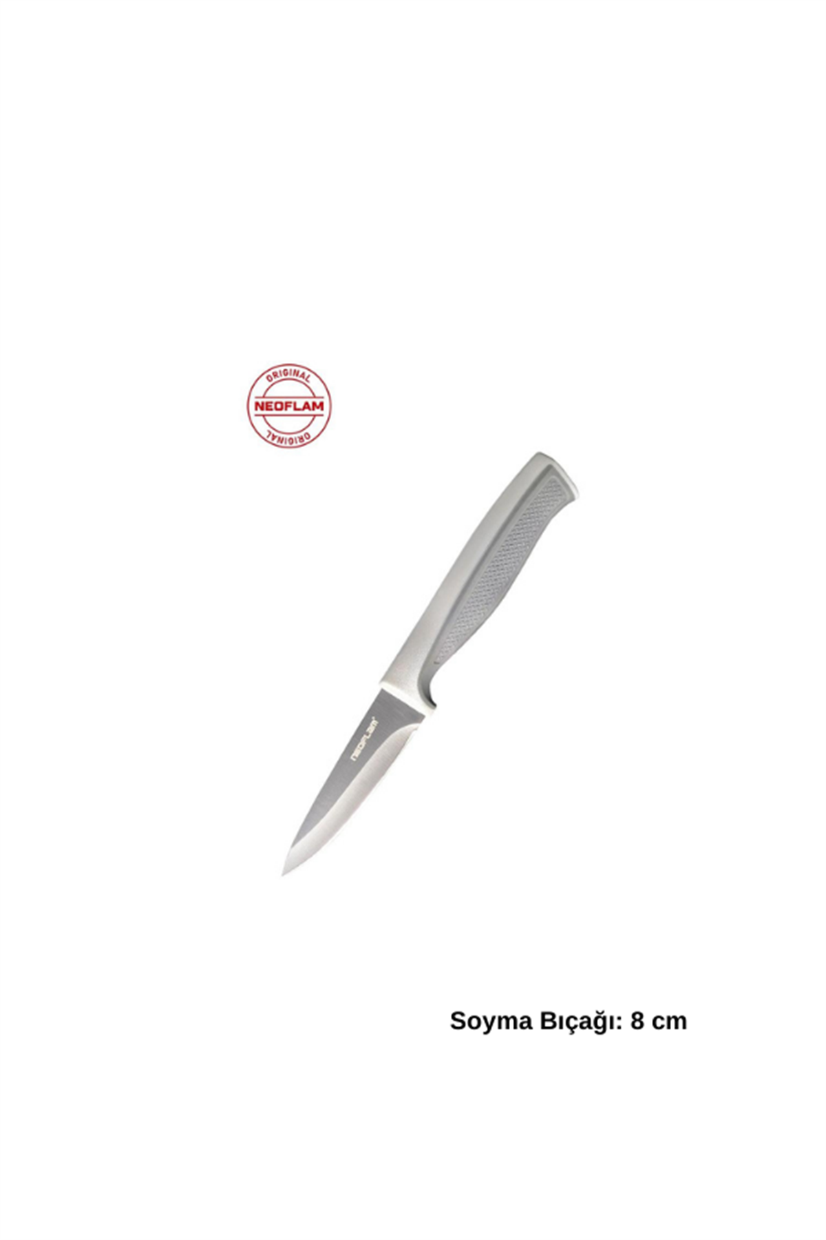 Fika Microban Soyma Bıçağı 8cm.GriSofra BıçaklarıNeoflam