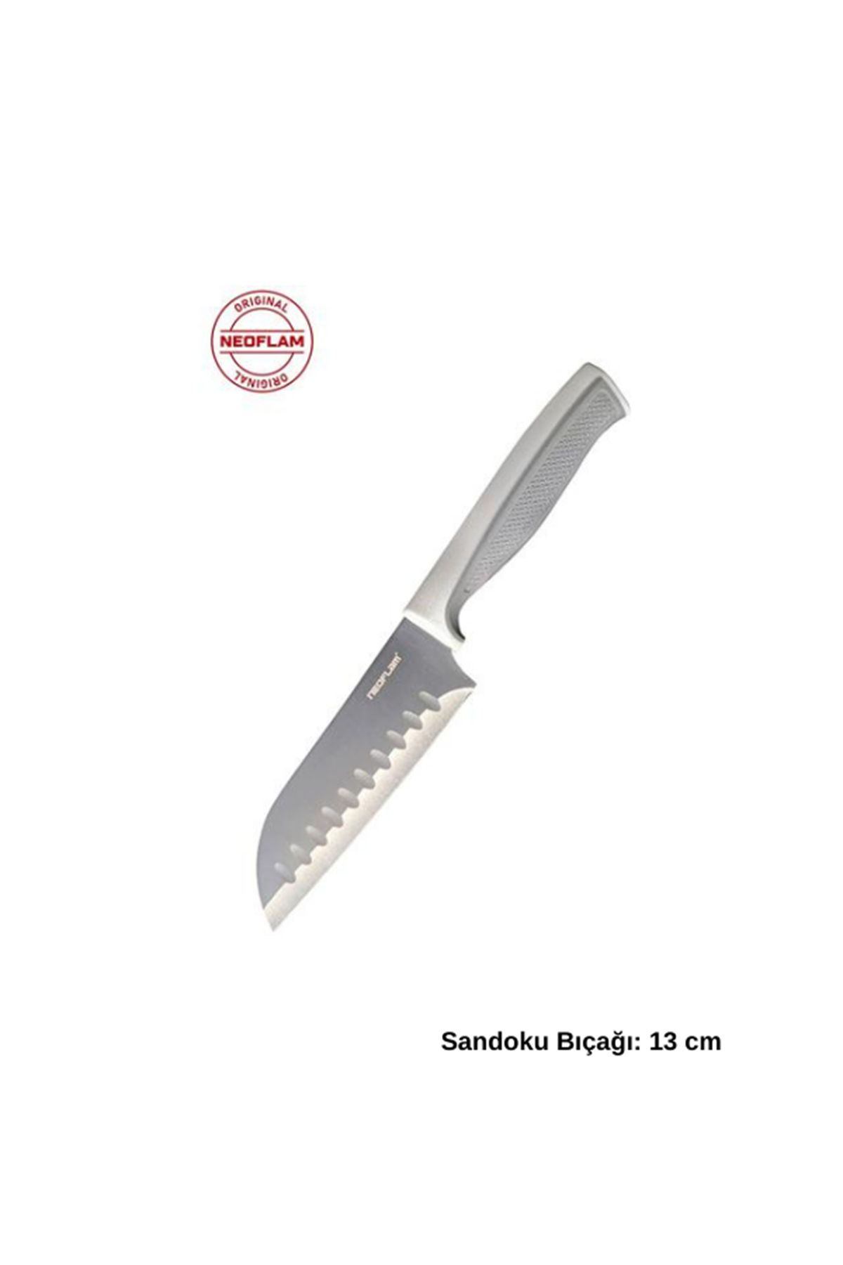 Fika Microban Santoku Bıçak 13cm.GriProfesyonel BıçaklarNeoflam