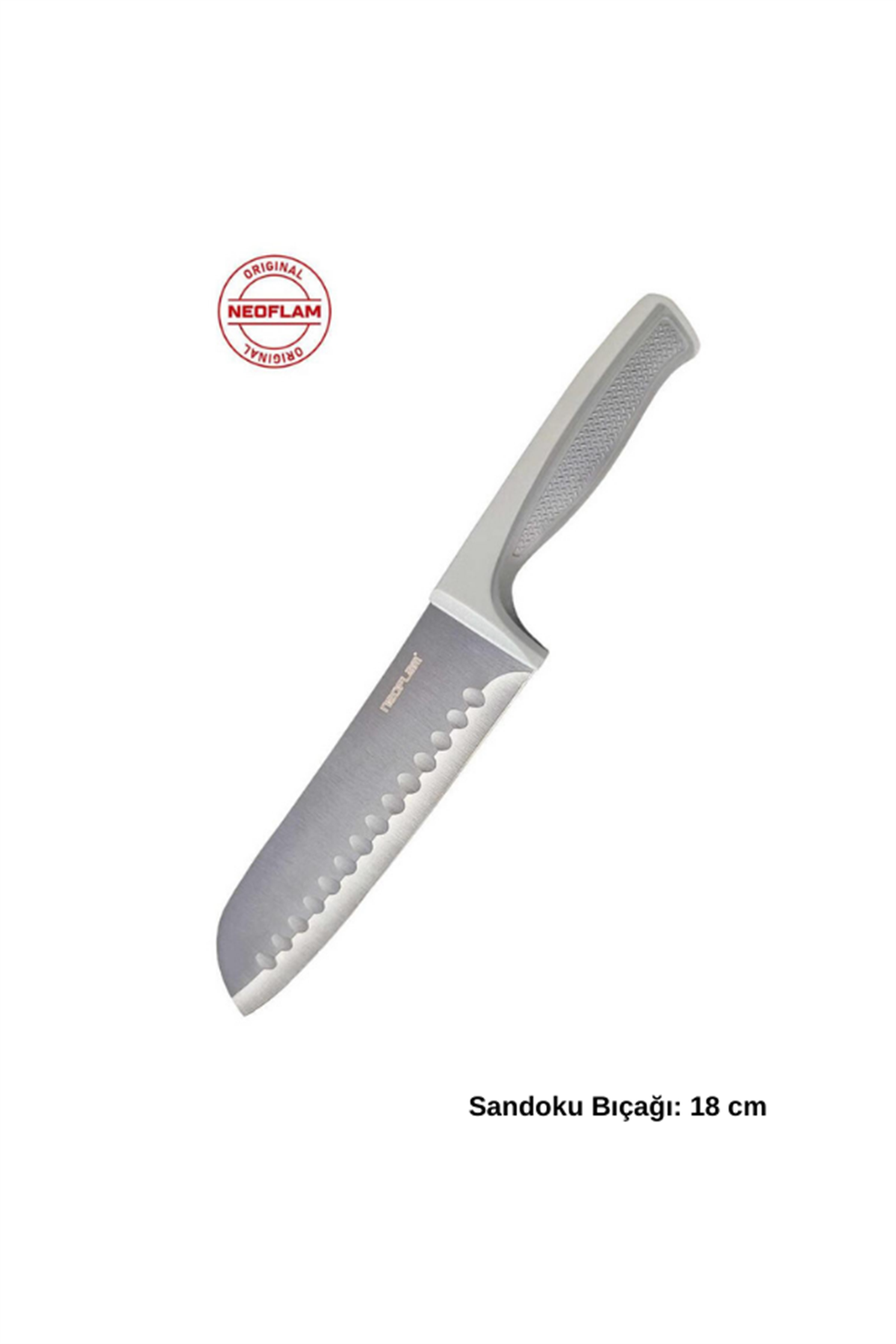 Fika Microban Santoku Bıçak 18cm.GriProfesyonel BıçaklarNeoflam