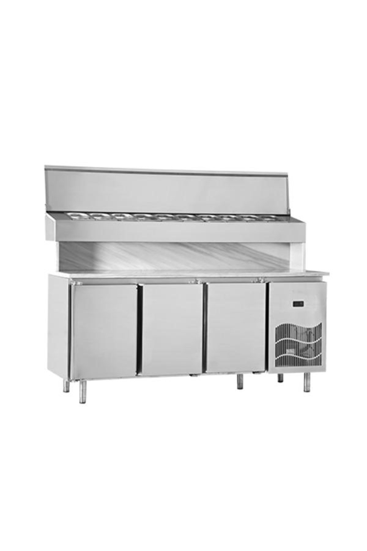 İnoksan Pizza Hazırlık Ünitesi Paslanmaz TablalıTezgah Tipi Soğutucularİnoksan